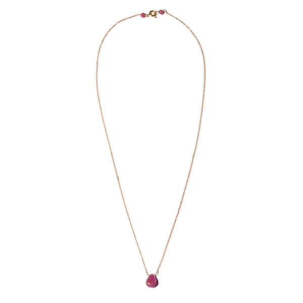 Collana goccia rossa