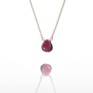 Collana goccia rossa