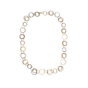 18K gold circle necklace