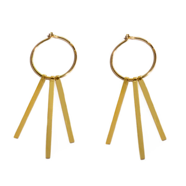 Spoke circle earrings