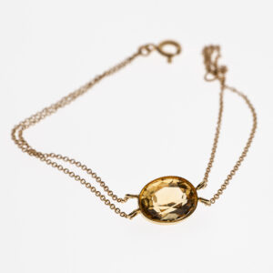 Bracciale oro giallo e topazio giallo