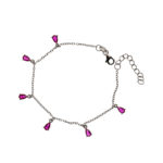 bracciale gocce zirconi rossi