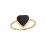 anello cuore piccolo onice nero