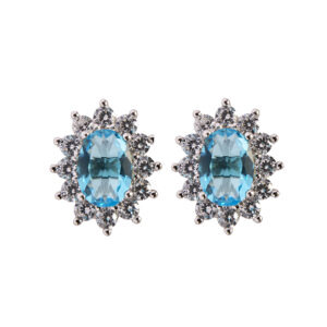 Large blue Princess earrings