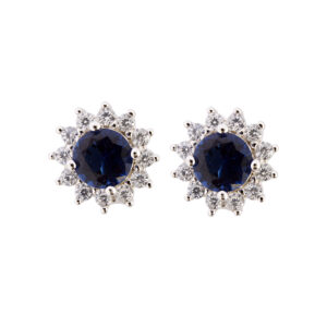Small blue Princess earrings