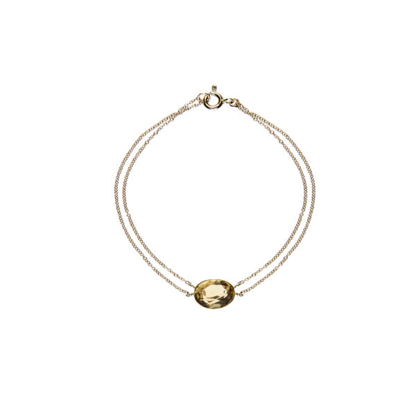 Yellow gold and yellow topaz bracelet