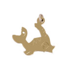 Ciondolo Disegni Preziosi in oro giallo a partire dal disegno di un dinosauro