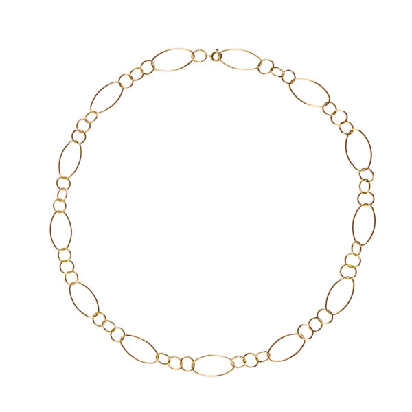 Round wire link necklace