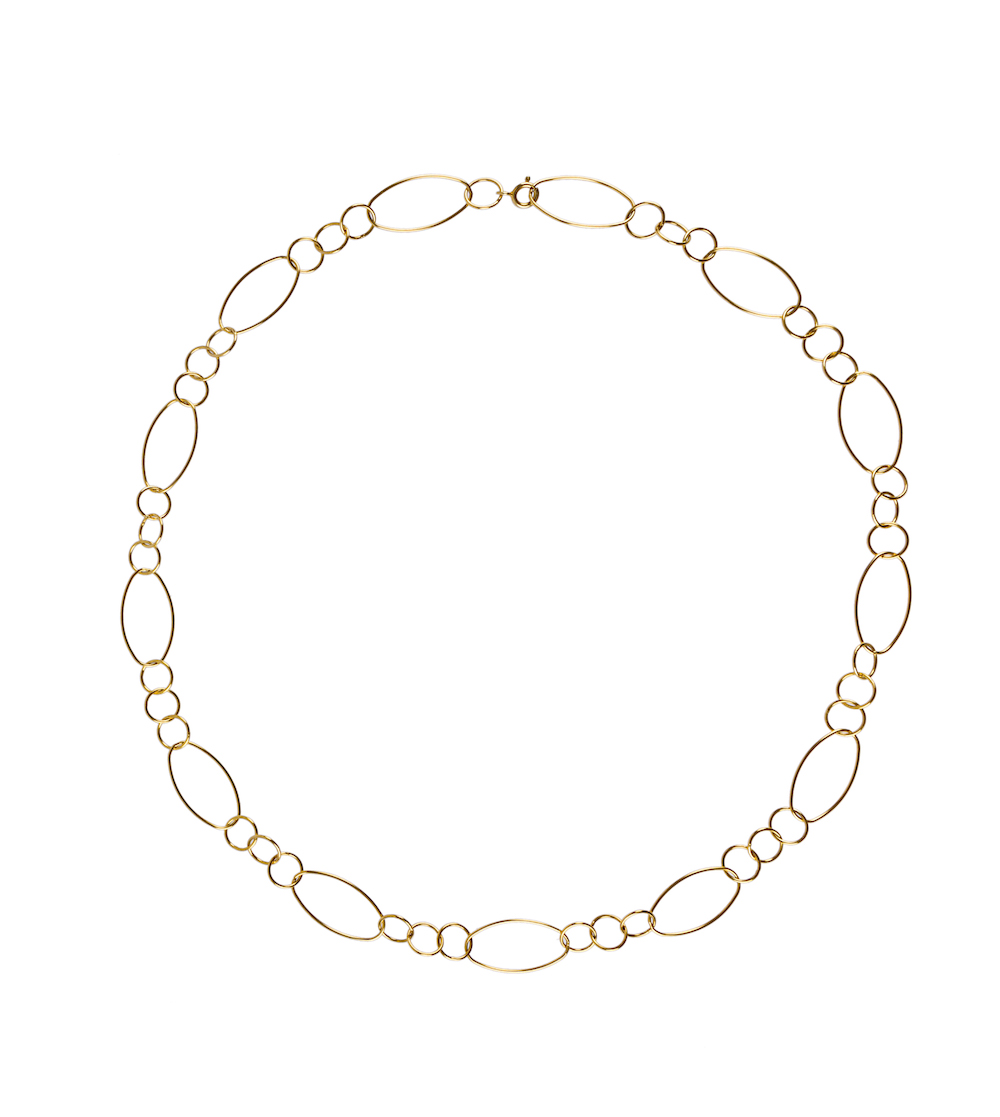 Round wire link necklace